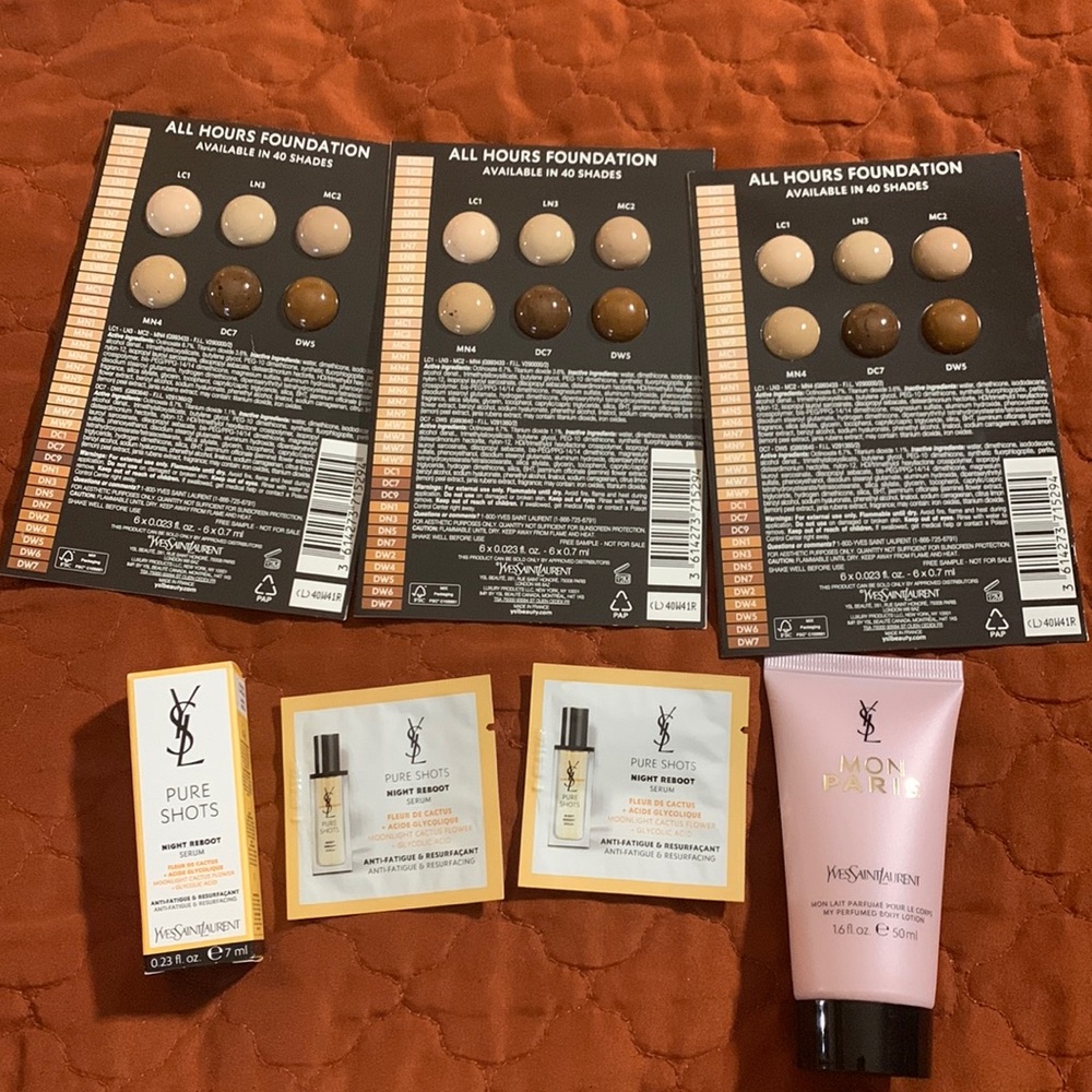 NEW ! YSL Mon Paris Body Lotion/Pure Shots Night Reboot Serum